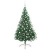 vidaXL K&uuml;nstlicher vorbeleuchteter Weihnachtsbaum Gr&uuml;n 180 cm PVC