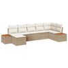 vidaXL Gartensofa-set 8 stk. 7-Sitzanzahl Beige und Creme Polyrattan
