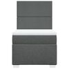 vidaXL Boxspringbett mit Matratze Dunkelgrau 90x200 cm Stoff