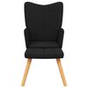 vidaXL Relaxsessel mit Hocker Schwarz Stoff