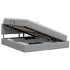 vidaXL LED-Speicherbett mit Matratze Hellgrau 180 x 200 cm Stoff