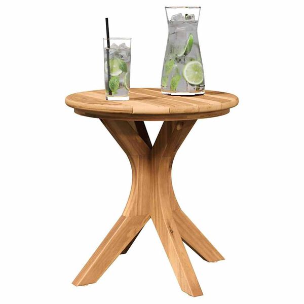vidaXL Beistelltisch Braun 40 x 40 x 41 cm Teak-Massivholz