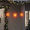 vidaXL LED-Weihnachtssterne 3 Stk. Faltbar Rot