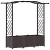 vidaXL Hochbeet mit Rankgitter und Dach Braun 164 x 40 x 138 cm PP