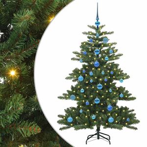vidaXL K&uuml;nstlicher klappbarer Weihnachtsbaum Gr&uuml;n 150 cm PVC und Stahl