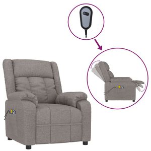vidaXL Massagesessel Elektrisch Taupe Stoff