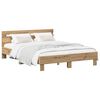 vidaXL Bettrahmen Artisan-Eiche 140 x 190 cm Holzwerkstoff