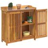vidaXL Garten-Schrank Natur 93 x 41,5 x 98 cm Massivholz Akazie
