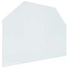 vidaXL Feuerstelle Glasplatte Transparent 80 x 60 cm Glas