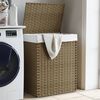 vidaXL W&auml;schekorb mit Deckel 46x33x60 cm Poly Rattan