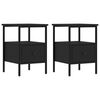 vidaXL Nachttische 2 Stk. Schwarz 34x36x50 cm Holzwerkstoff