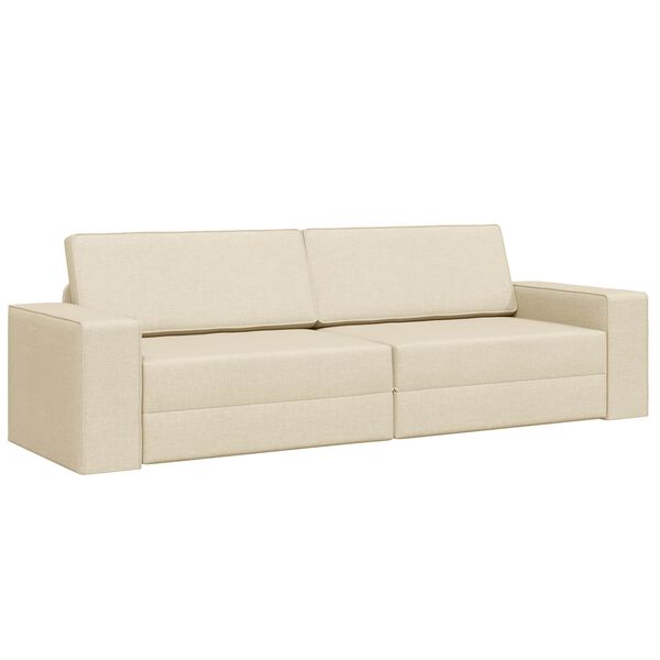 vidaXL Schlafsofa 200cm Creme Stoff