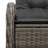 vidaXL Gartensofa mit Kissen Grau 121 x 62 x 69cm Poly-Rattan