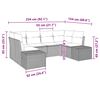 vidaXL Gartensofa-set mit Kissen 6 pcs Beige Poly-Rattan