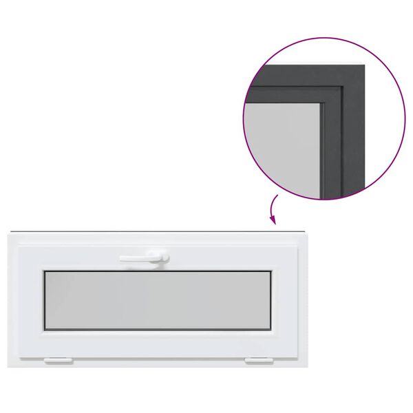 vidaXL Kellerfenster RISOR 90x40 cm Kipp 3-fach Verglasung Anthrazit