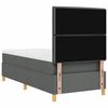 vidaXL Boxspringbett mit Matratze Dunkelgrau 90 x 200 cm Stoff