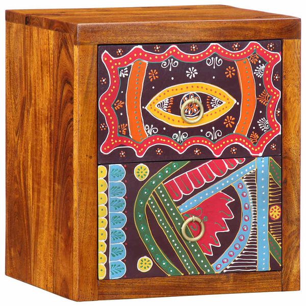 vidaXL Nachttisch Braun 35 x 30 x 40 cm Massivholz Akazie