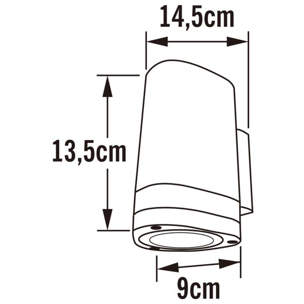 KONSTSMIDE Wandleuchte Modena Einzeln Mattschwarz