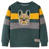 Kinder-Sweatshirt Dunkelgr&uuml;n 128