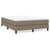 vidaXL Boxspringbett mit Matratze Taupe 160x200 cm Stoff