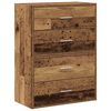 vidaXL Schr&auml;nke mit 2 Schubladen 2Stk. Altholz-Optik 60x31x40cm