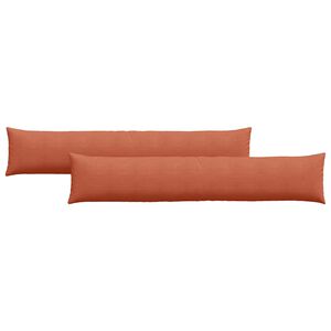 vidaXL Sofakissen 2 St&uuml;ck Rot-Orange 200 x 40 cm Cordstoff
