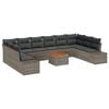 vidaXL Garten-Sofa-Set 11 stk. Grau