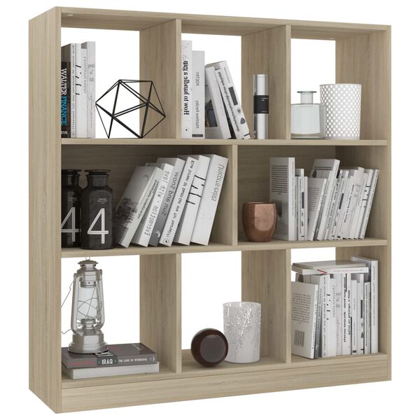 vidaXL Bücherregal Sonoma-Eiche 97,5x29,5x100 cm Holzwerkstoff