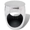 vidaXL Hocker Beistelltisch Fassform Silbern Aluminium