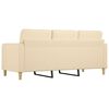 vidaXL 3-Sitzer-Sofa Creme 180 cm Stoff
