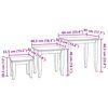 vidaXL Nestende Beistelltische 3 pcs Braun Massives Mahagoni Holz