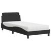 vidaXL Bett mit Matratze "Dover" Schwarz 90x200 cm Samt