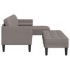 vidaXL Sofa Set mit Kissen 2 pcs Taupe Polyester