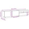 vidaXL TV-Schrank mit LED-Leuchten Altholz-Optik 180x35x40 cm