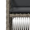 vidaXL Gartenst&uuml;hle mit Kissen 4 Stk. Grau Poly Rattan