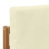 vidaXL Outdoor-Sofa Massives Akazienholz und Polyester Natur