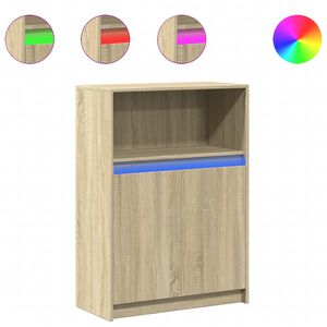 vidaXL Sideboard mit LED Sonoma-Eiche 72x34x100 cm Holzwerkstoff