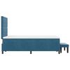 vidaXL Boxspringbett mit Matratze Dunkelblau 120 x 190 cm Samt