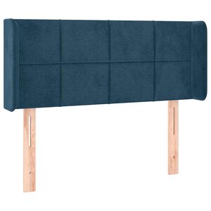 vidaXL Kopfteil mit Ohren Dunkelblau 83x16x78/88 cm Samt