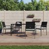 vidaXL 5-tlg. Garten-Essgruppe mit Kissen Poly Rattan und Stahl