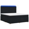 vidaXL Boxspringbett mit Matratze Schwarz 180 x 200 cm Stoff
