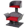 Kerbl Kratzbaum Lounge Deluxe Grau und Rot 81548