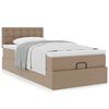 vidaXL Ottoman-Bett mit Matratze Cappuccino-Braun 90x190 cm Kunstleder
