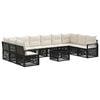 vidaXL Gartensofa-set 11 pcs Schwarz Poly-Rattan