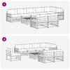 vidaXL Outdoor-Sofagarnitur mit Kissen 9 pcs Natur und Creme