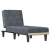 vidaXL Chaiselongue Dunkelgrau Samt