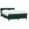 vidaXL Boxspringbett mit Matratze Dunkelgr&uuml;n 160x210 cm Samt