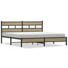vidaXL Metallbett ohne Matratze Sonoma-Eiche 193x203 cm