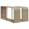 vidaXL 11-tlg. Garten-Sofagarnitur mit Kissen Beige Poly Rattan