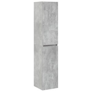 vidaXL Wandmontierter Badezimmerschrank Betongrau 33 x 34,5 x 160 cm